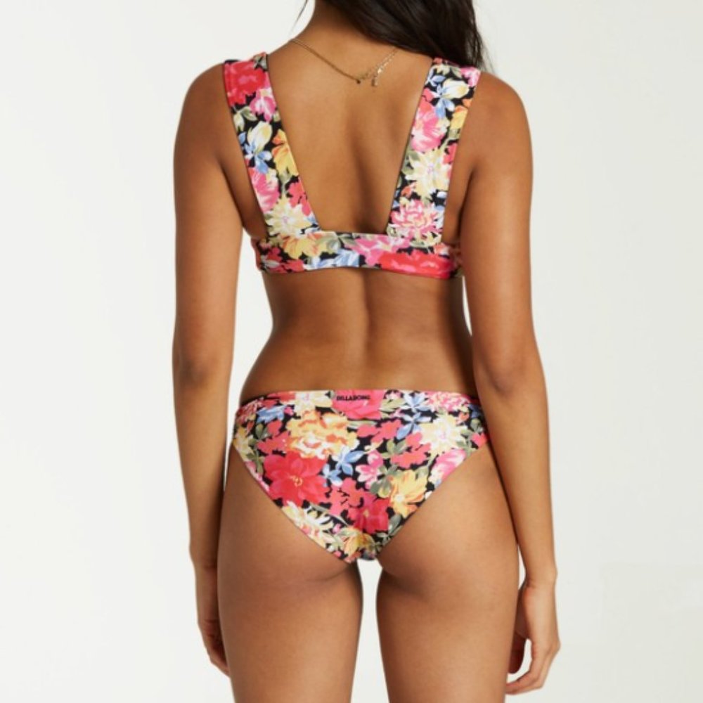 SOLD! NEW - Billabong Women's Lowrider, Black Floral Bikini Bottom - Size Small